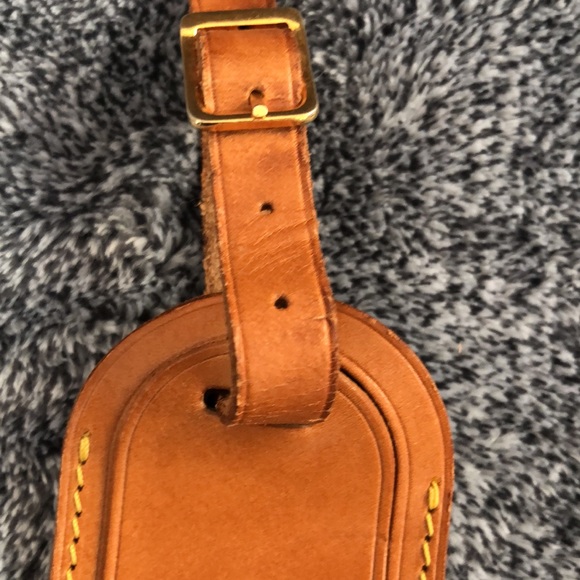 🧳Louis Vuitton Leather luggage bag tag with poignet ( Set #1) - Picture 5 of 17